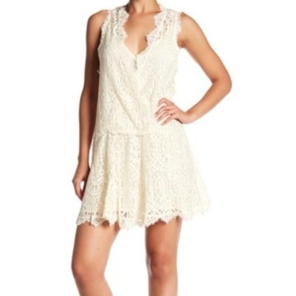 Free People Two Lace Minidress in Ivory.  Small - Picture 1 of 3